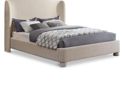 Meridian Furniture - Penny Beige Polyester Fabric Queen Bed - B1205Beige-Q veiw 1