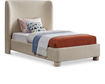 Meridian Furniture - Penny Beige Polyester Fabric Twin Bed - B1205Beige-T veiw 1