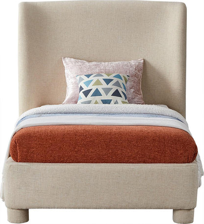 Meridian Furniture - Penny Beige Polyester Fabric Twin Bed - B1205Beige-T veiw 3