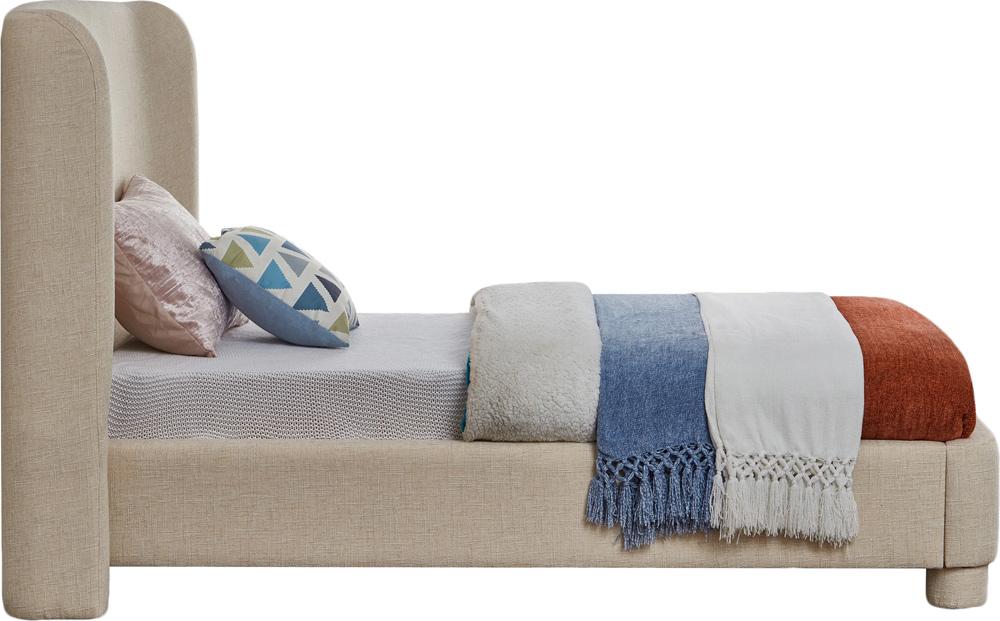 Meridian Furniture - Penny Beige Polyester Fabric Twin Bed - B1205Beige-T veiw 4