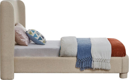 Meridian Furniture - Penny Beige Polyester Fabric Twin Bed - B1205Beige-T veiw 4