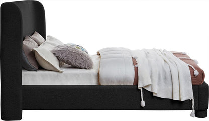 Meridian Furniture - Penny Black Boucle Fabric Full Bed - B1206Black-F veiw 4