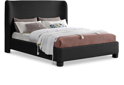 Meridian Furniture - Penny Black Boucle Fabric King Bed - B1206Black-K veiw 1