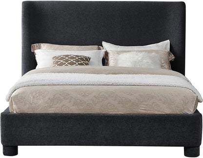 Meridian Furniture - Penny Black Chenille Fabric King Bed - B1207Black-K veiw 3