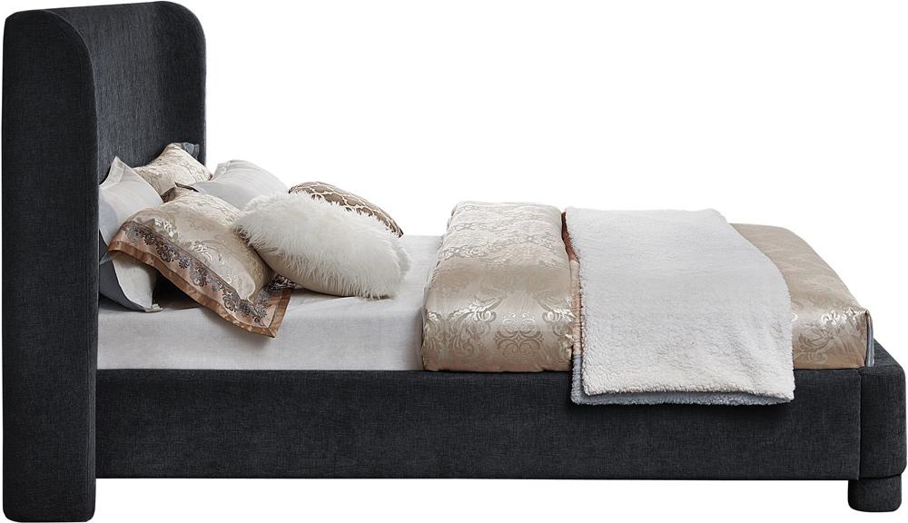 Meridian Furniture - Penny Black Chenille Fabric King Bed - B1207Black-K veiw 5