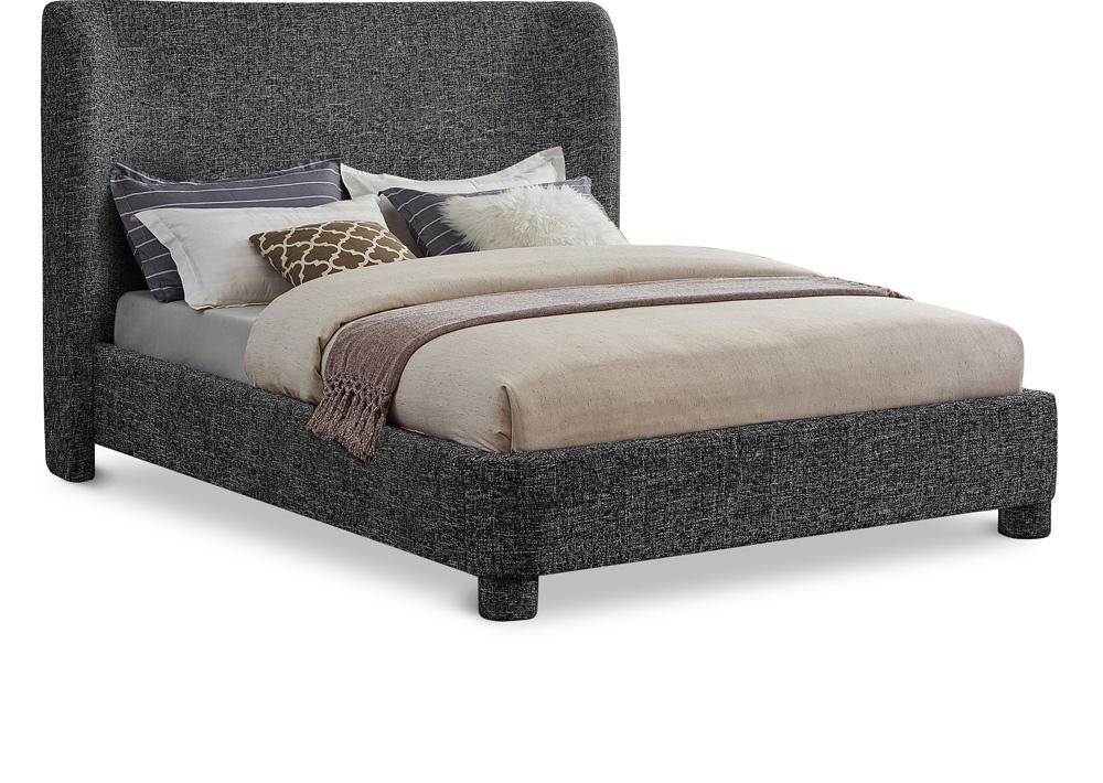Meridian Furniture - Penny Black Polyester Fabric King Bed - B1205Black-K veiw 1