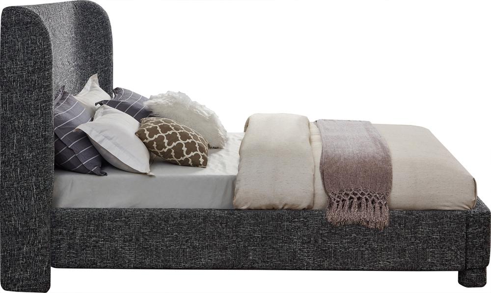 Meridian Furniture - Penny Black Polyester Fabric Queen Bed - B1205Black-Q veiw 4