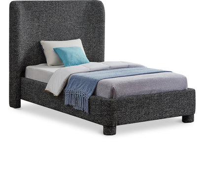 Meridian Furniture - Penny Black Polyester Fabric Twin Bed - B1205Black-T veiw 1
