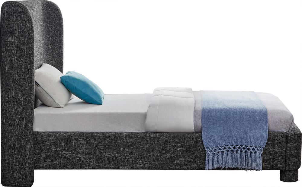 Meridian Furniture - Penny Black Polyester Fabric Twin Bed - B1205Black-T veiw 4