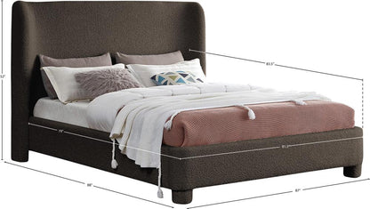Meridian Furniture - Penny Brown Boucle Fabric King Bed - B1206Brown-K veiw 7