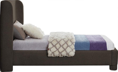 Meridian Furniture - Penny Brown Boucle Fabric Twin Bed - B1206Brown-T veiw 4
