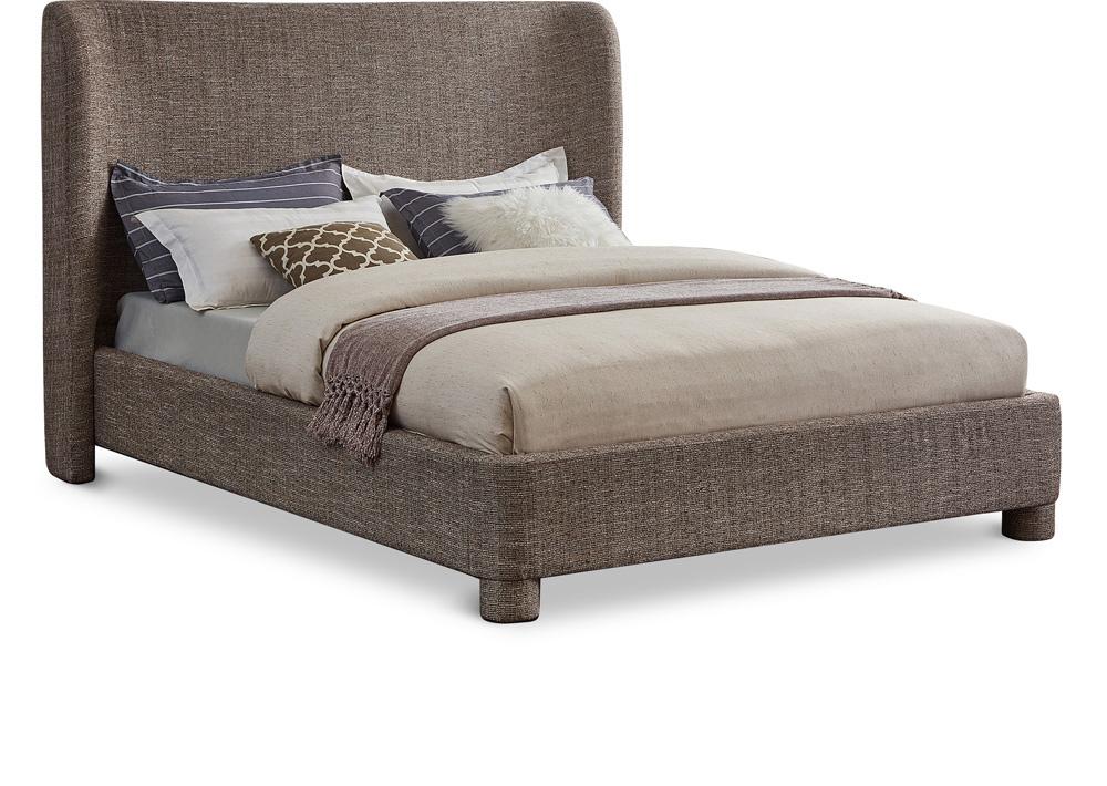Meridian Furniture - Penny Brown Polyester Fabric King Bed - B1205Brown-K veiw 1
