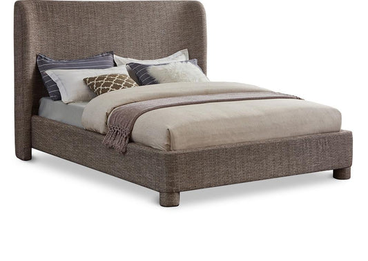 Meridian Furniture - Penny Brown Polyester Fabric King Bed - B1205Brown-K veiw 1
