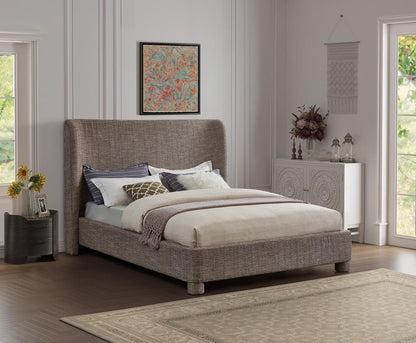Meridian Furniture - Penny Brown Polyester Fabric Queen Bed - B1205Brown-Q veiw 2