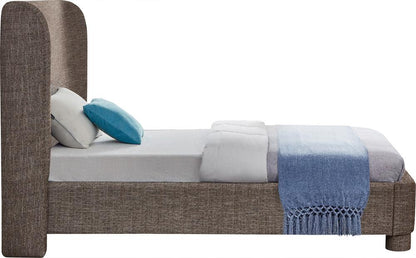 Meridian Furniture - Penny Brown Polyester Fabric Twin Bed - B1205Brown-T veiw 4