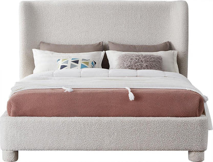 Meridian Furniture - Penny Cream Boucle Fabric Full Bed - B1206Cream-F veiw 3