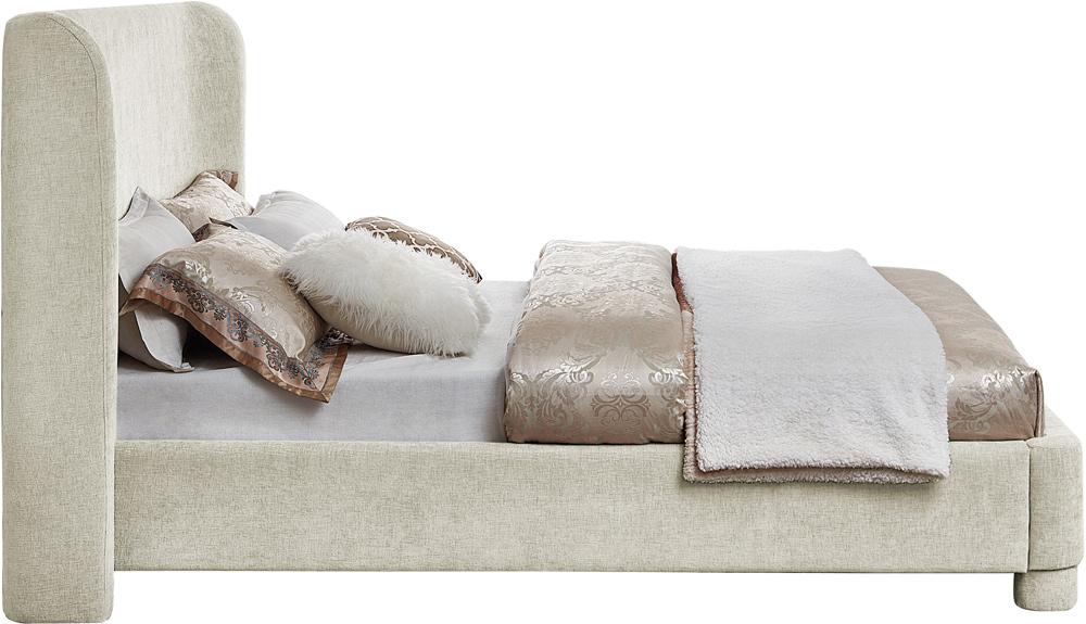 Meridian Furniture - Penny Cream Chenille Fabric Full Bed - B1207Cream-F veiw 5