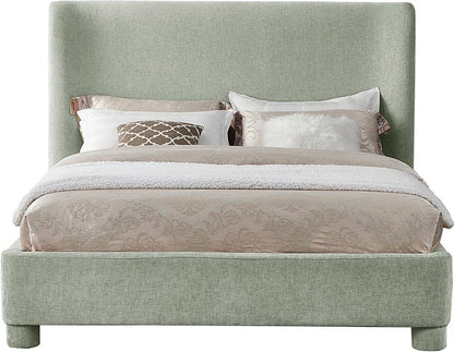 Meridian Furniture - Penny Mint Green Chenille Fabric Full Bed - B1207Mint-F veiw 3