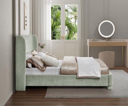 Meridian Furniture - Penny Mint Green Chenille Fabric Full Bed - B1207Mint-F veiw 6