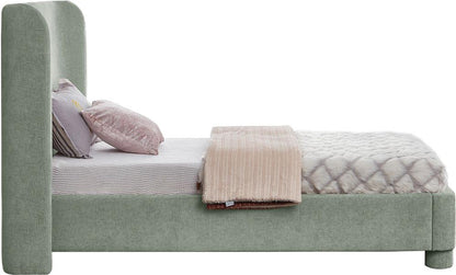 Meridian Furniture - Penny Mint Green Chenille Fabric Twin Bed - B1207Mint-T veiw 5