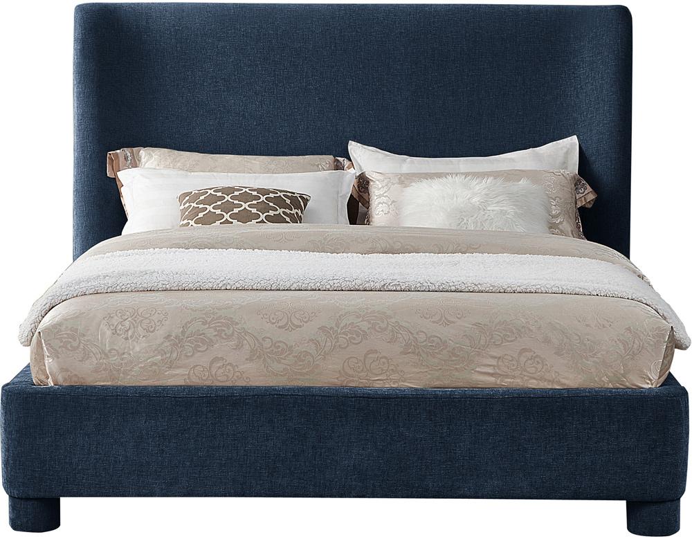 Meridian Furniture - Penny Navy Chenille Fabric King Bed - B1207Navy-K veiw 3