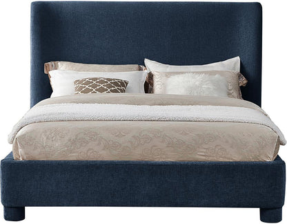 Meridian Furniture - Penny Navy Chenille Fabric King Bed - B1207Navy-K veiw 3