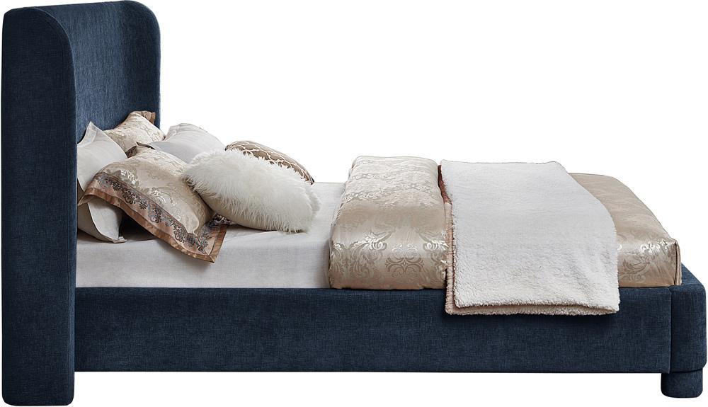 Meridian Furniture - Penny Navy Chenille Fabric King Bed - B1207Navy-K veiw 5