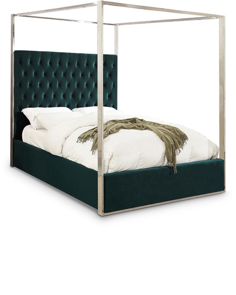Meridian Furniture - Porter Green Velvet King Bed - PorterGreen-K veiw 1