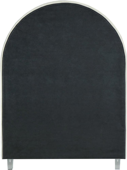 Meridian Furniture - Rainbow Cream Velvet Twin Bed - RainbowCream-T veiw 7