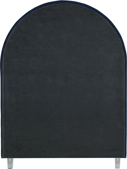 Meridian Furniture - Rainbow Navy Velvet Twin Bed - RainbowNavy-T veiw 7