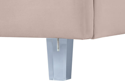 Meridian Furniture - Rainbow Pink Velvet Twin Bed - RainbowPink-T veiw 6