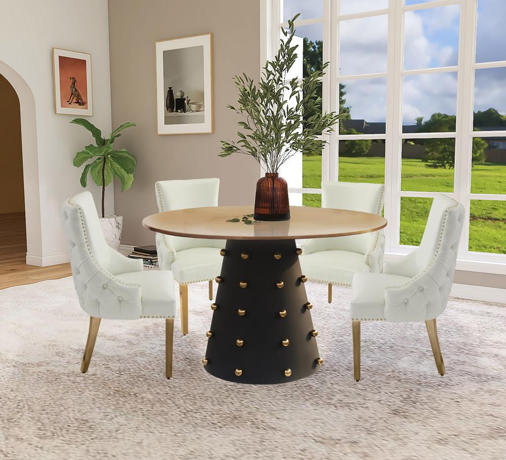 Meridian Furniture - Raven Black / Gold Dining Table - 957-T veiw 2