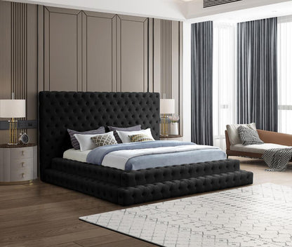 Meridian Furniture - Revel Black Velvet King Bed - RevelBlack-K veiw 2