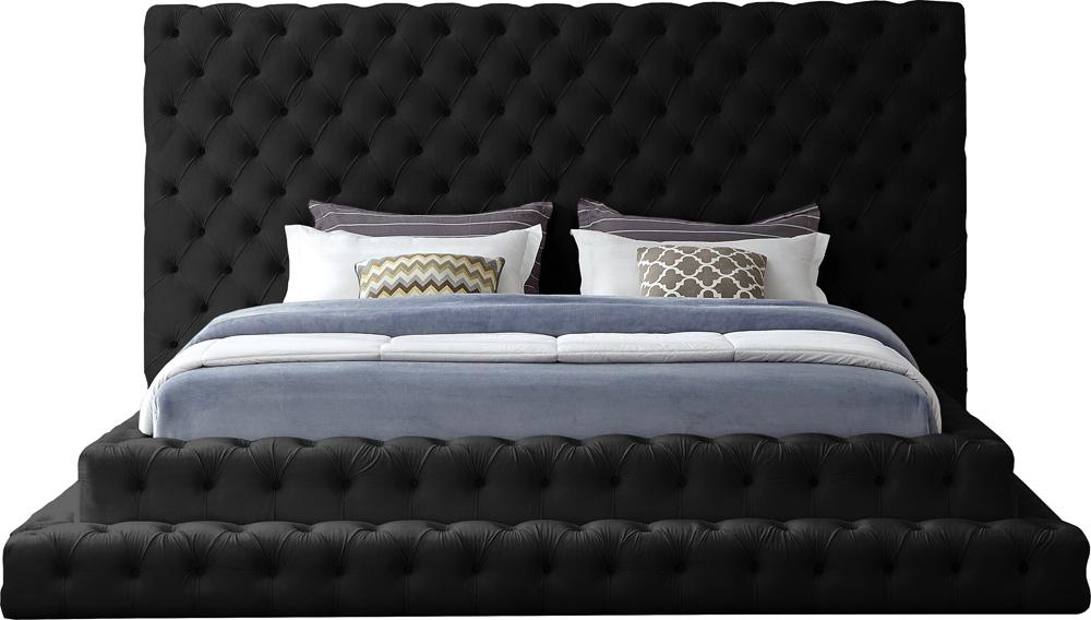 Meridian Furniture - Revel Black Velvet King Bed - RevelBlack-K veiw 3