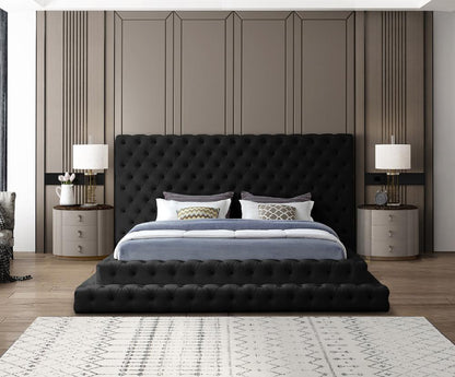 Meridian Furniture - Revel Black Velvet King Bed - RevelBlack-K veiw 4