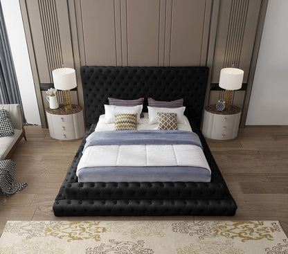 Meridian Furniture - Revel Black Velvet King Bed - RevelBlack-K veiw 7