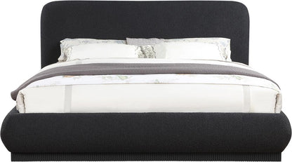 Meridian Furniture - Rigby Black Boucle Fabric Queen Bed - B1276Black-Q veiw 3