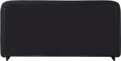 Meridian Furniture - Rigby Black Boucle Fabric Queen Bed - B1276Black-Q veiw 5