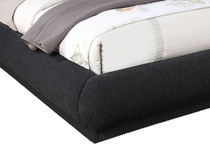 Meridian Furniture - Rigby Black Boucle Fabric Queen Bed - B1276Black-Q veiw 6