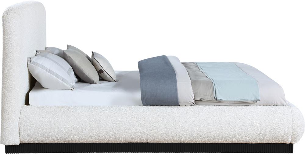 Meridian Furniture - Rigby Cream Boucle Fabric King Bed - B1276Cream-K veiw 4