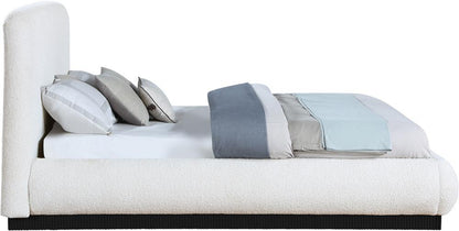 Meridian Furniture - Rigby Cream Boucle Fabric King Bed - B1276Cream-K veiw 4