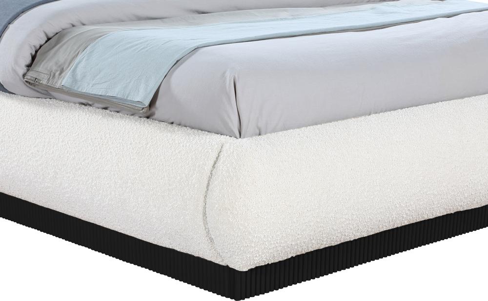 Meridian Furniture - Rigby Cream Boucle Fabric King Bed - B1276Cream-K veiw 6