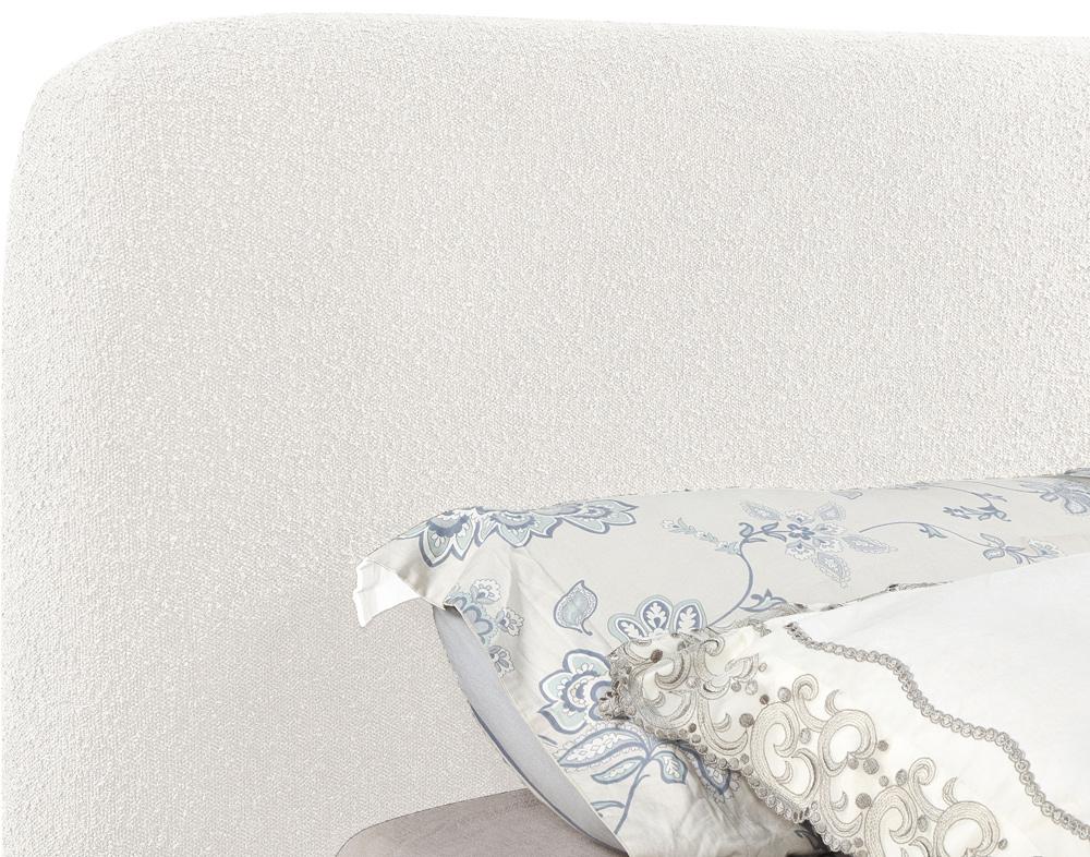 Meridian Furniture - Rigby Cream Boucle Fabric King Bed - B1276Cream-K veiw 7