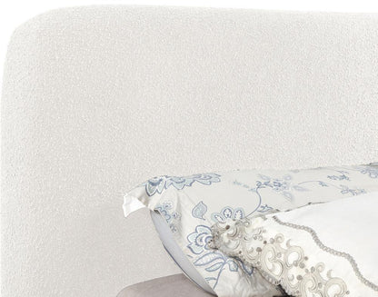 Meridian Furniture - Rigby Cream Boucle Fabric Queen Bed - B1275Cream-Q veiw 7