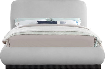 Meridian Furniture - Rigby Grey Linen Textured Fabric King Bed - B1278Grey-K veiw 3