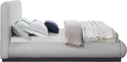 Meridian Furniture - Rigby Grey Linen Textured Fabric King Bed - B1278Grey-K veiw 4