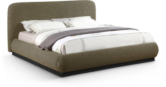 Meridian Furniture - Rigby Olive Boucle Fabric King Bed - B1276Olive-K veiw 1
