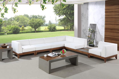 Meridian Furniture - Rio Off White Water Resistant Fabric Outdoor Patio Modular Sectional - 6Pc - 389White-Sec6B veiw 2