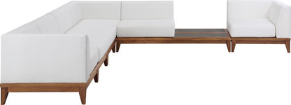 Meridian Furniture - Rio Off White Water Resistant Fabric Outdoor Patio Modular Sectional - 6Pc - 389White-Sec6B veiw 4
