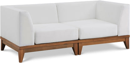 Meridian Furniture - Rio Off White Water Resistant Fabric Outdoor Patio Modular Sofa - 2Pc - 389White-S62 veiw 1